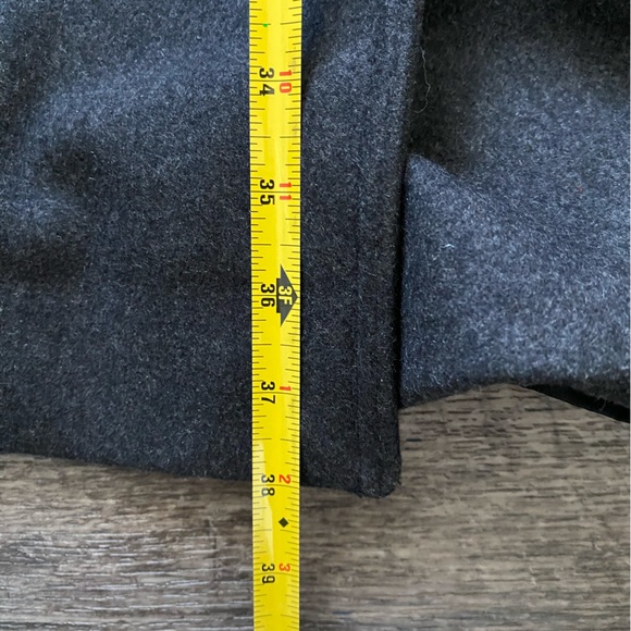 Michael Kors Women Long Double-Breasted Peacoat Sz 10 Small Charcoal Gray - Picture 6 of 8